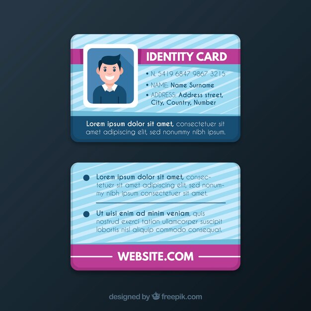 Id card template