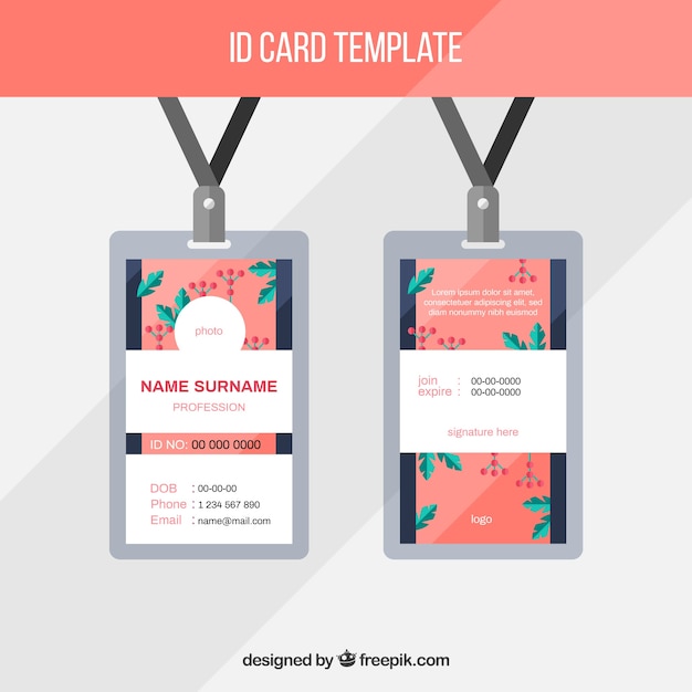 Id card template