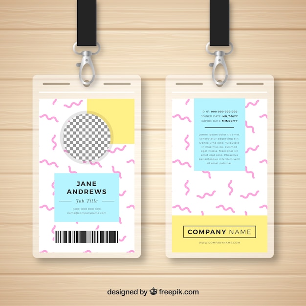 Id card template