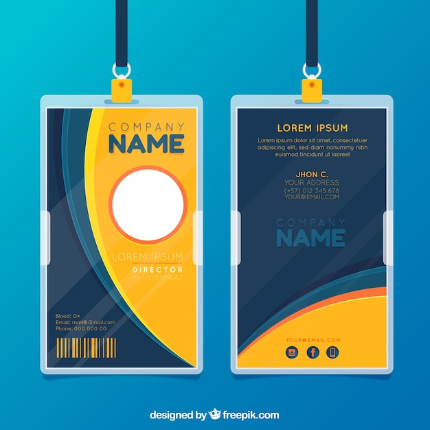 Id card template