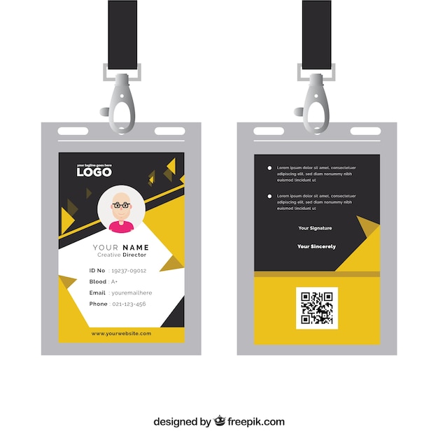 Id card template