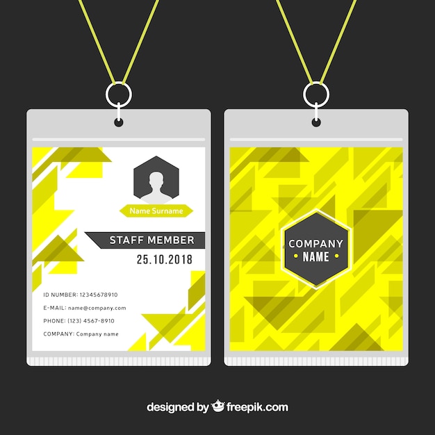 Free vector id card template