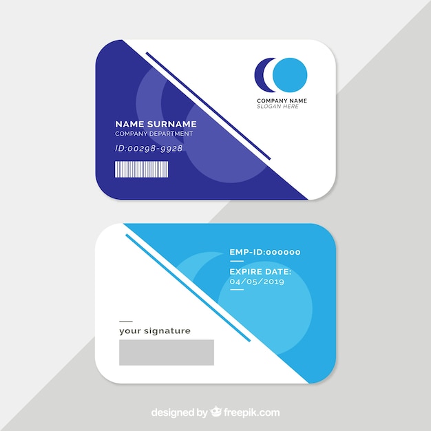 Id card template