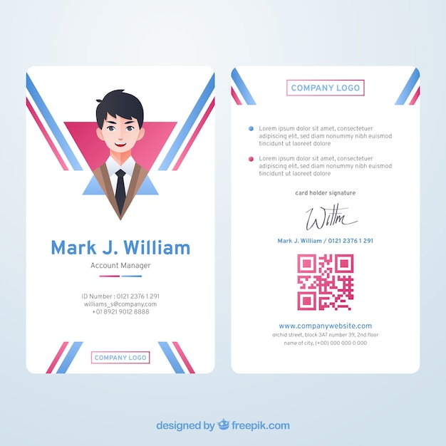 Free vector id card template