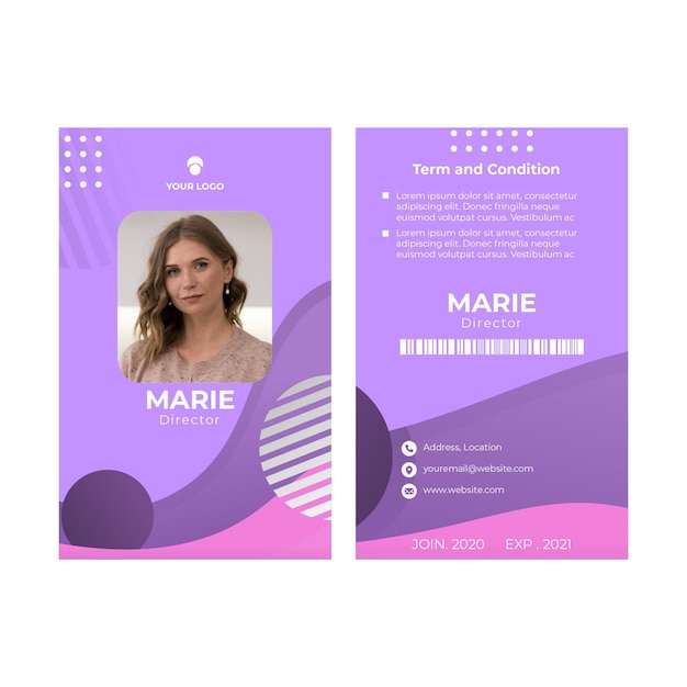 Id card template