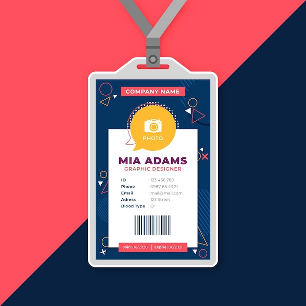 Id card template