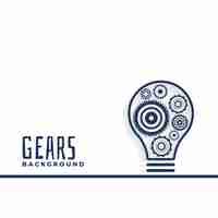 Free vector idea or innovation bulb with gears background