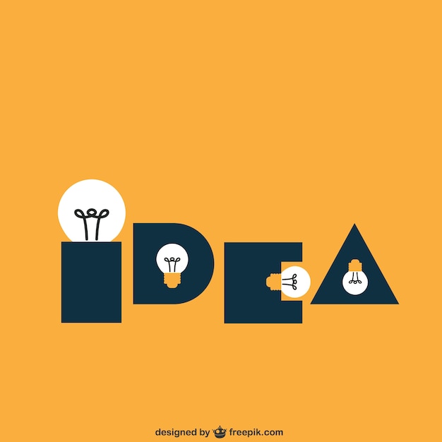 Free vector idea made of light bulbs