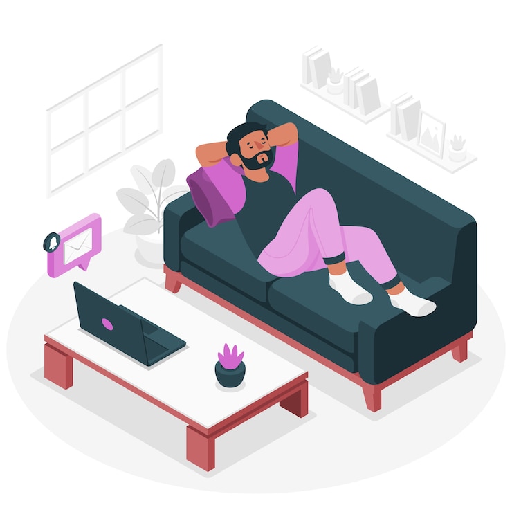 मुफ़्त वेक्टर idleness concept illustration
