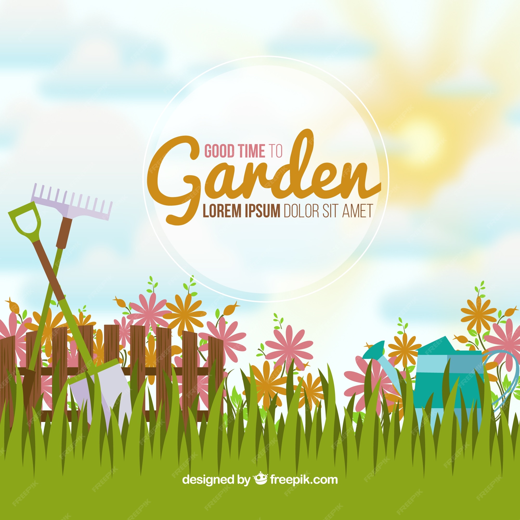 Free Vector | Idyllic garden background