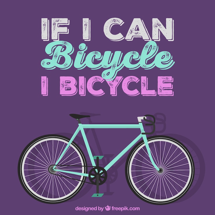 Free Vector if i can bicycle, i bicycle