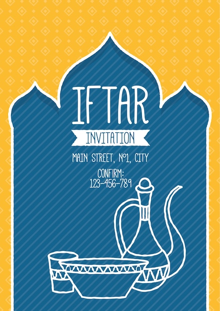 Iftar brochure with drawings