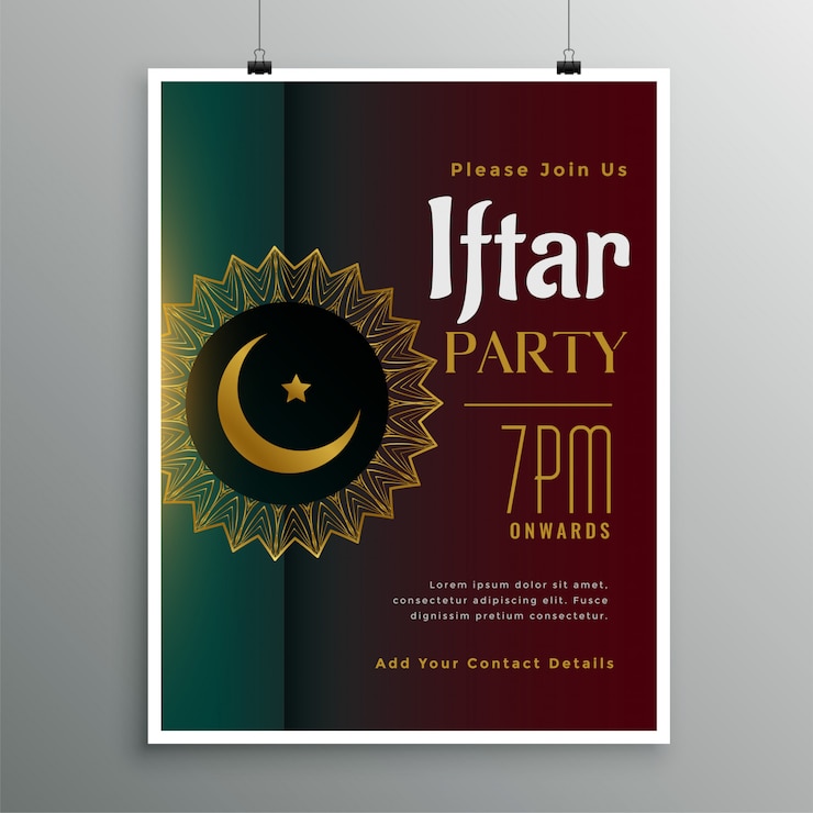 무료 Vector 라마단 시즌을위한 iftar 축하 파티