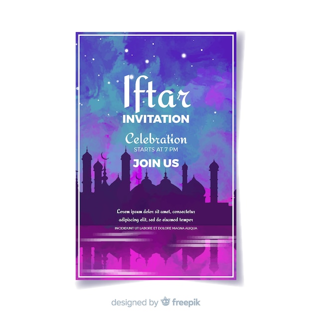 Free vector iftar party