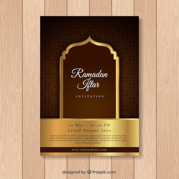 Iftar ramandan golden card