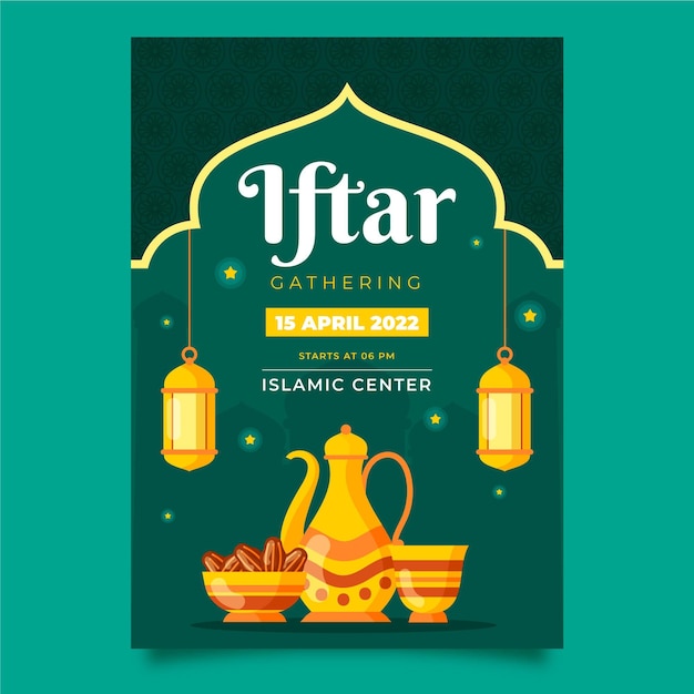 Iftar vertical poster template