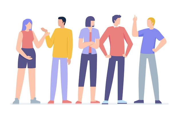 Vector Templates: Illustration of Group of People – Free Download