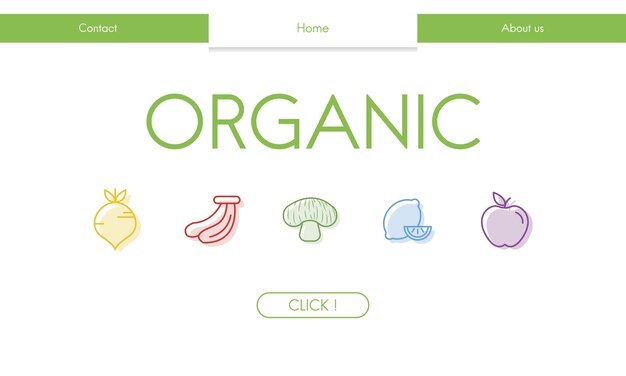 Illsutrated of organic food background