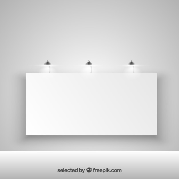 Бесплатное векторное изображение Пустой рекламный щит с подсветкой