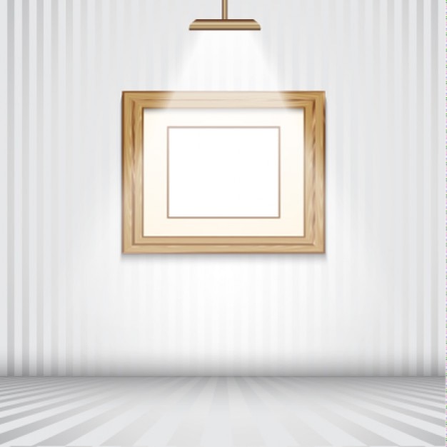 Free vector illuminated golden frame
