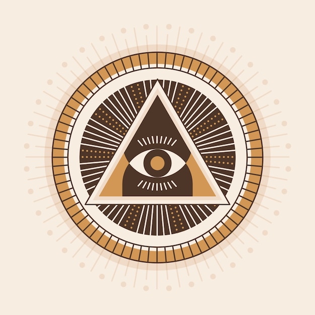 Бесплатное векторное изображение Иллюстрация символов иллюминатов