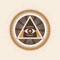 Free vector illuminati symbol illustration