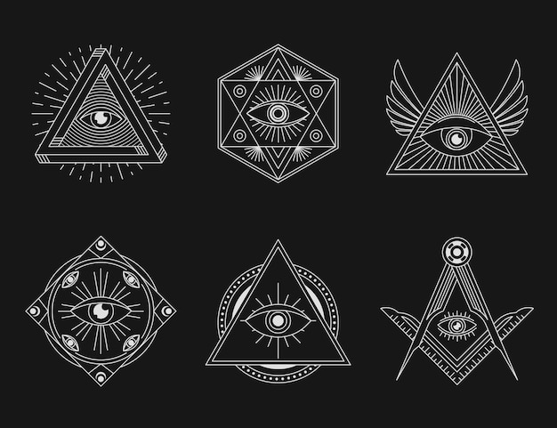 Illuminati symbol set