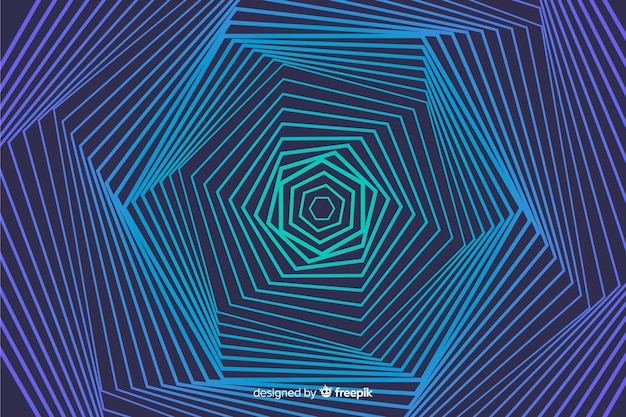 Free vector illusion effect background with lines