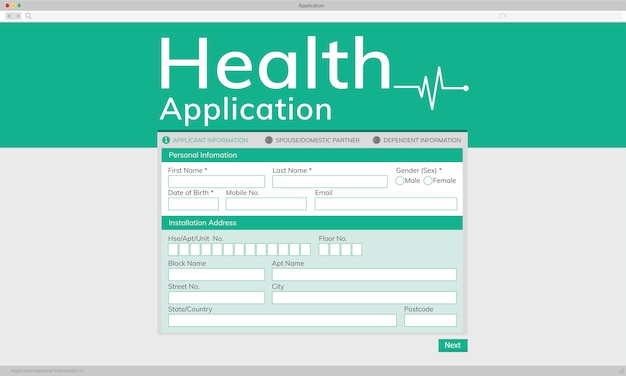 Illustation of health application