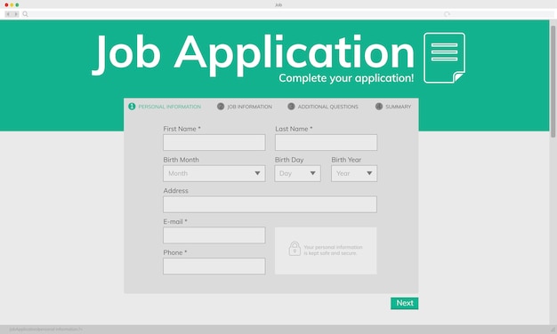 Free vector illustation of job application