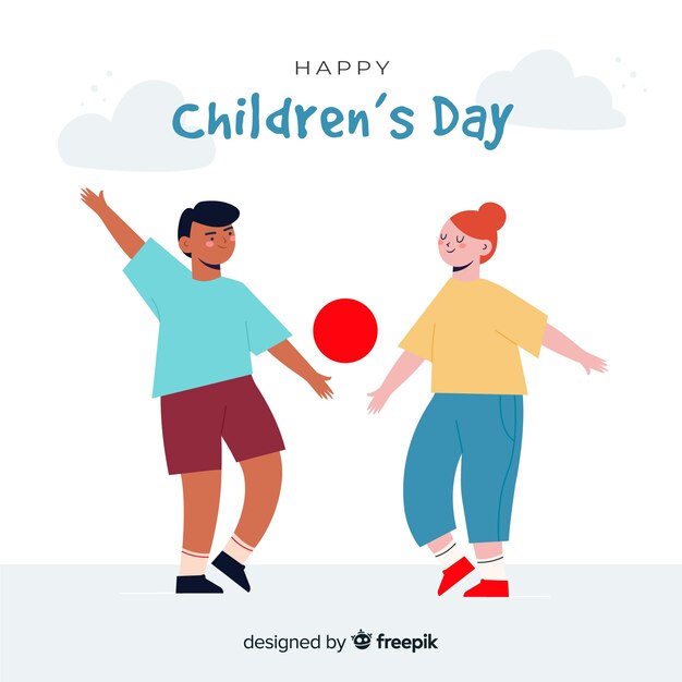 Illustraion with hand drawn for children day