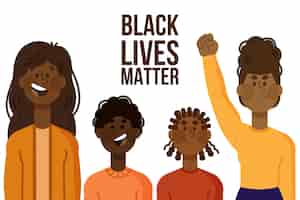 Free vector illustrated black lives matter concept