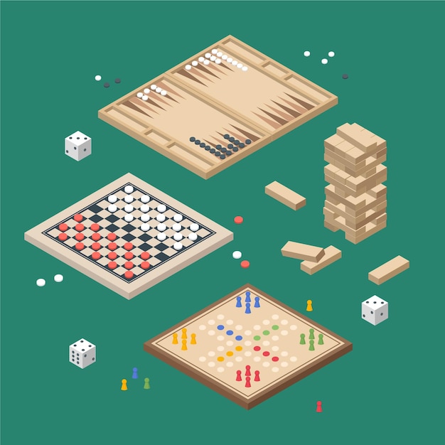 Free vector illustrated board game pack