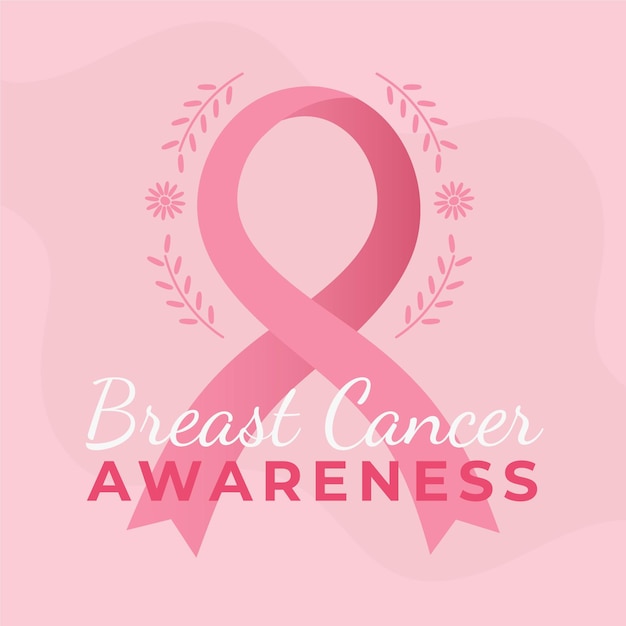 Free vector illustrated breast cancer awareness month