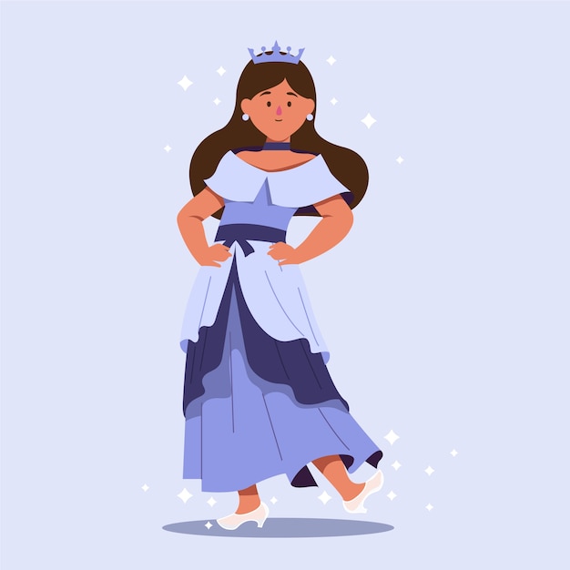 Illustrated cinderella character