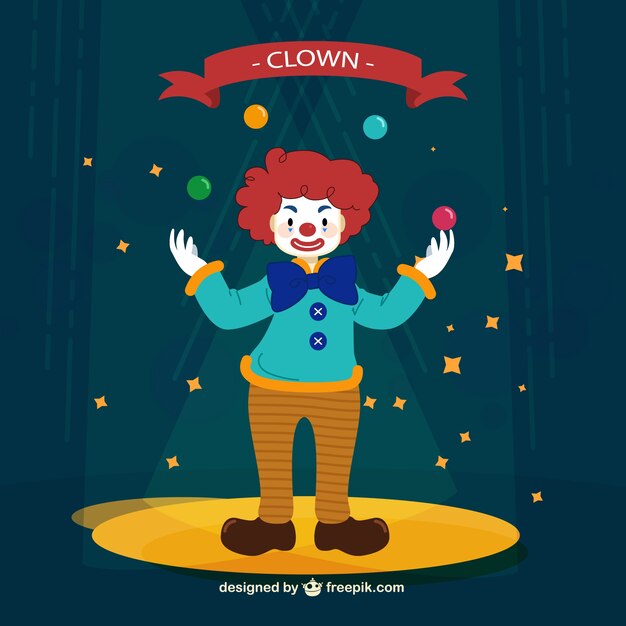 illustrated circus clown