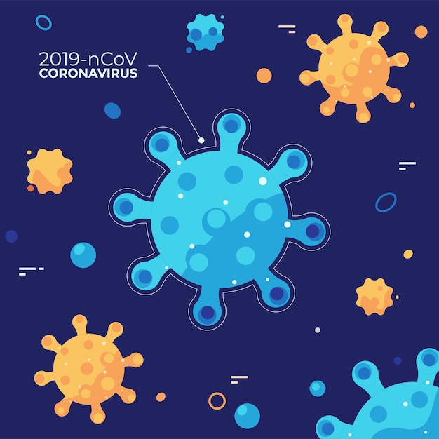 Illustrated coronavirus concept design