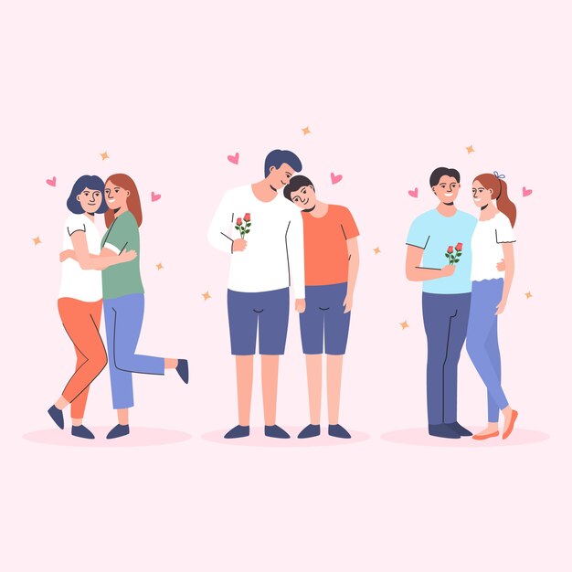 다른 커플 컬렉션 일러스트