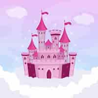 Free vector illustrated fairytale castle