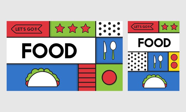 Illustrated of food wallpaper background