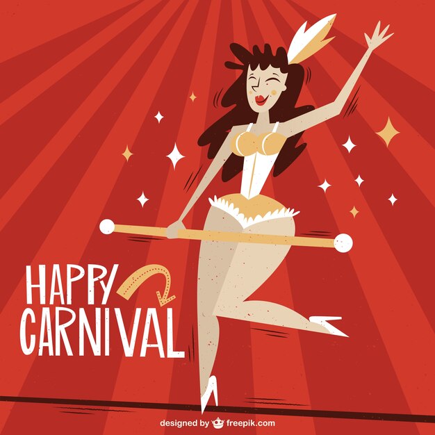 Illustrated happy carnival