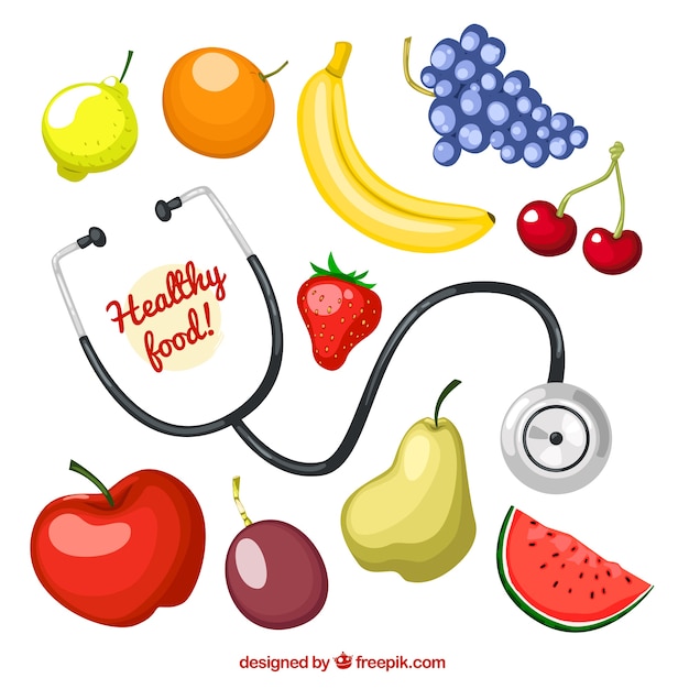 Free vector illustrated healthy food