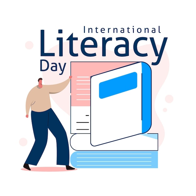 Illustrated international literacy day