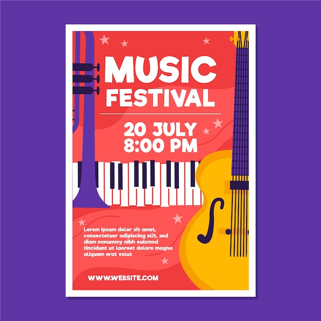 Illustrated music poster
