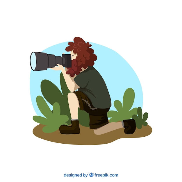 Free vector illustrated paparazzi