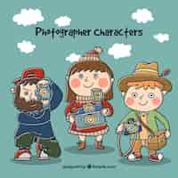 Free vector illustrated photographer characters