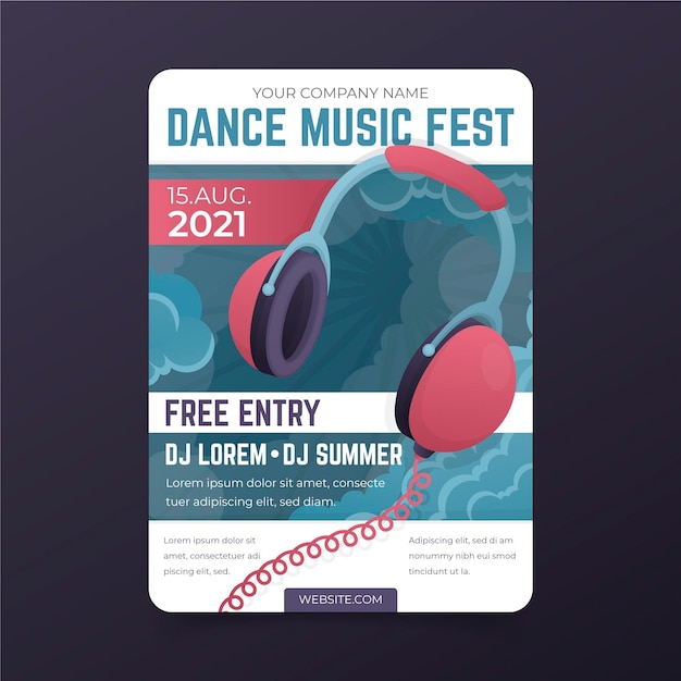 Illustrated poster music festival