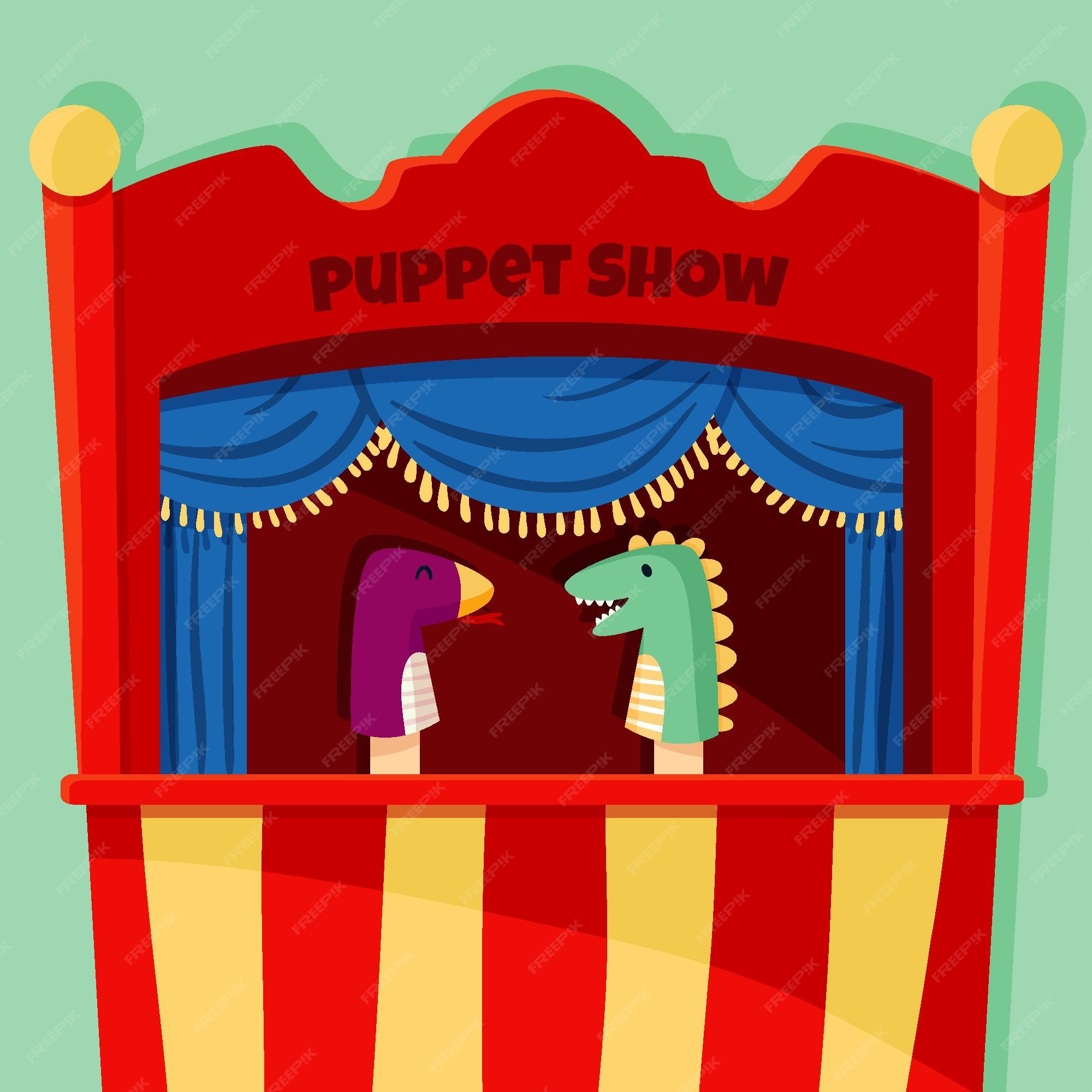 Puppets show Vectors & Illustrations for Free Download