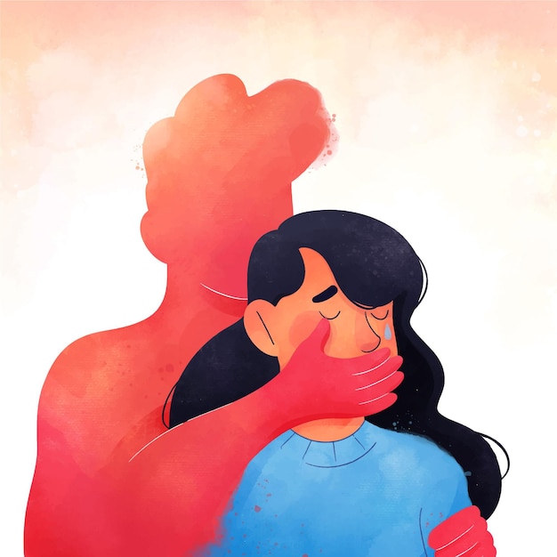 Free vector illustrated stop gender violence concept