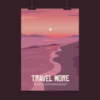 Free vector illustrated travel poster